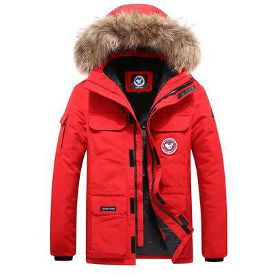 Parka con capucha de pelo estilo outdoor urbano