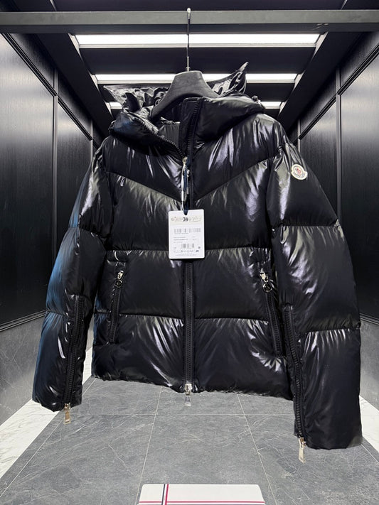 Plumífero Negro Brillo Estilo Urbano Premium