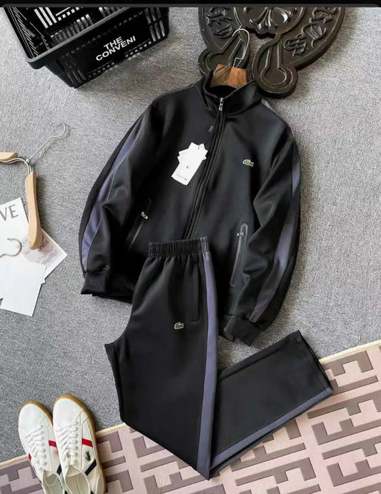 Chándal Contrastado Cremalleras Estilo Casual Deportivo