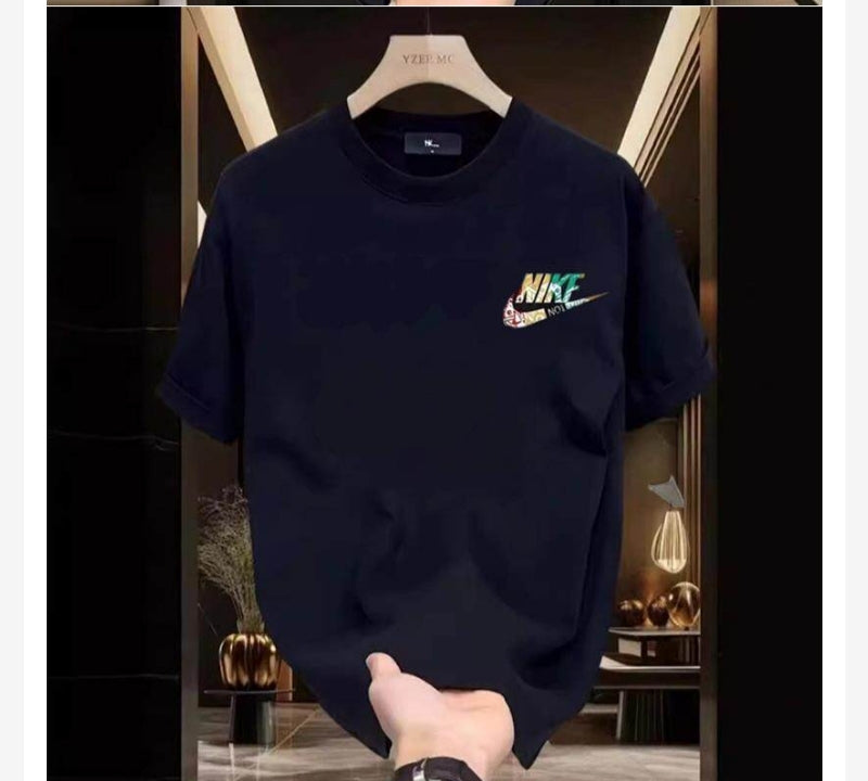 170Camiseta Negra Logo Mini Multicolor – Estilo Urbano Minimal