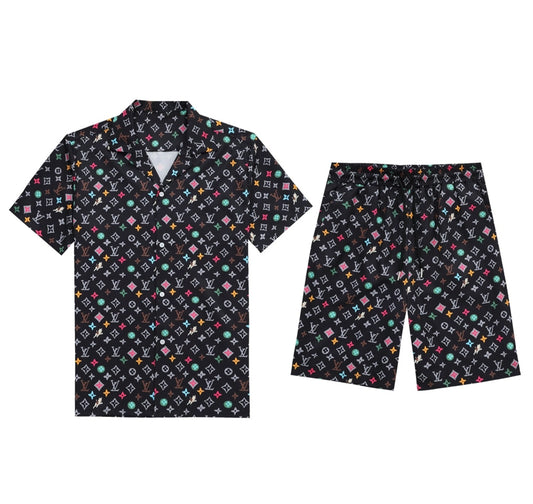 LV Conjunto Camiseta y Short Relieve Monograma Premium
