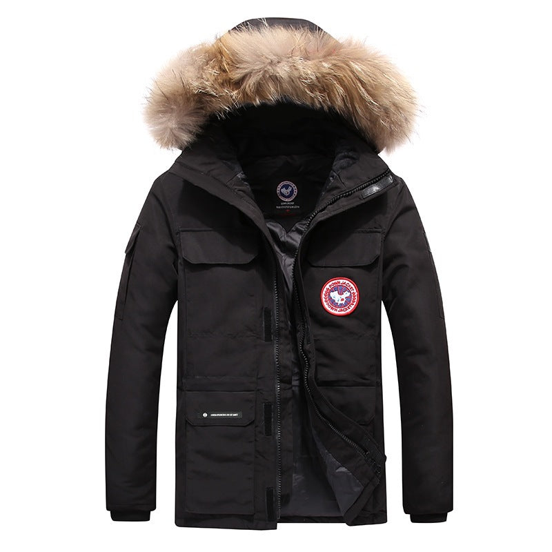Parka con capucha de pelo estilo outdoor urbano