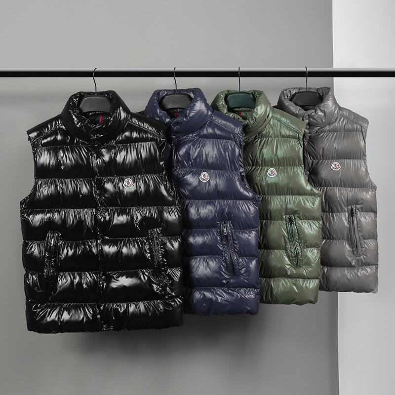 Chaleco acolchado brillante efecto glossy estilo urbano