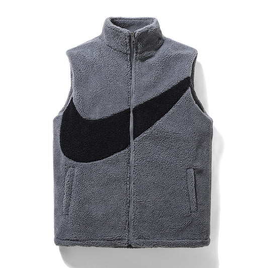 Chaleco borreguito bicolor estilo deportivo disponible en 3 colores