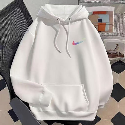 Sudadera Negra con Capucha y Gráfico Frontal – Streetwear Moderno