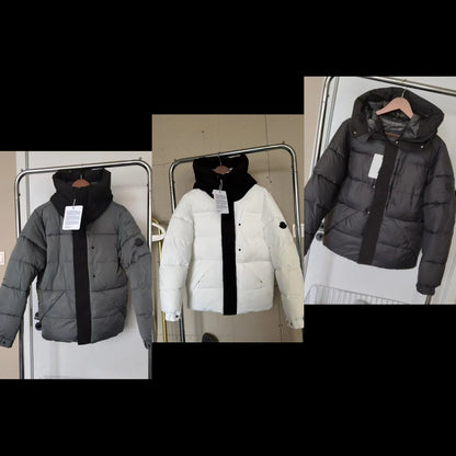 Plumífero con cuello alto estilo minimal urban