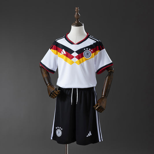 Conjunto Alemania Primera Equipación Infantil – Blanco y Negro