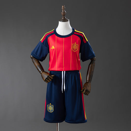 Conjunto España Primera Equipación Infantil – Rojo y Azul Marino