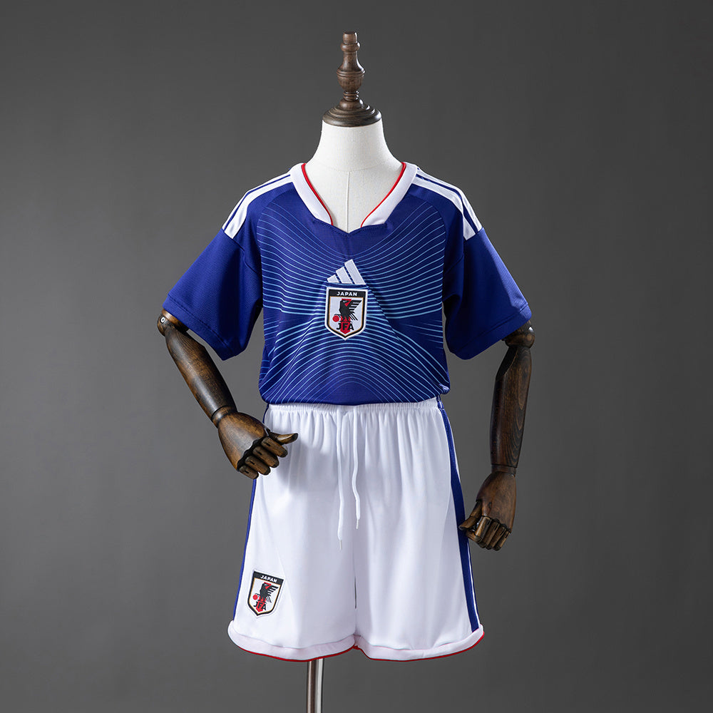 Conjunto Japón Primera Equipación Infantil – Azul y Blanco