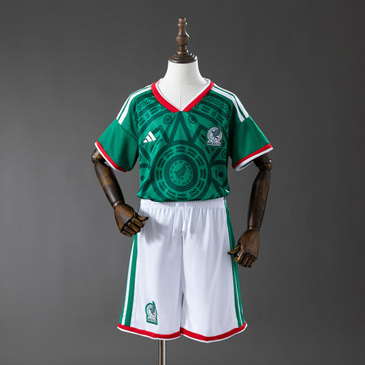 Conjunto México Primera Equipación Infantil – Verde y Blanco