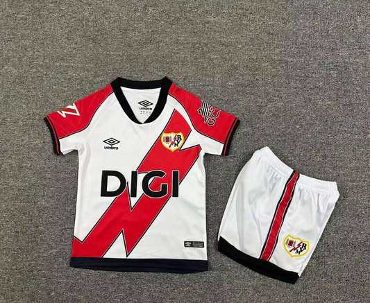 Primera Equipación Rayo Vallecano para Niños – Camiseta y Pantalón Oficial