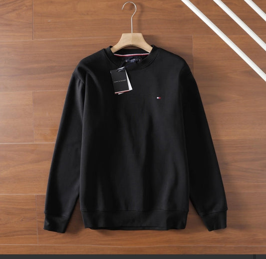 Tommy Sudadera Logo Central Estilo Luxury Street