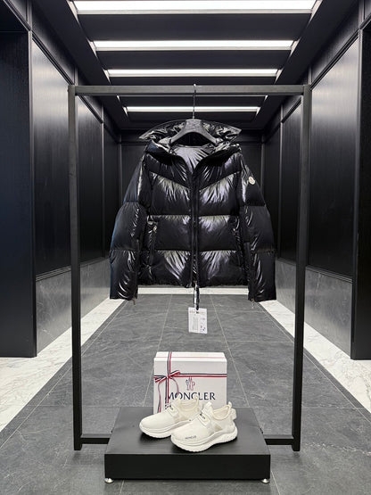 Plumífero Negro Brillo Estilo Urbano Premium