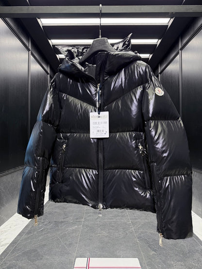 Plumífero Negro Brillo Estilo Urbano Premium