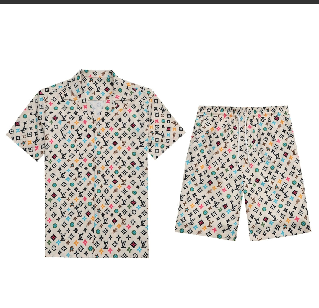 LV Conjunto Camiseta y Short Relieve Monograma Premium
