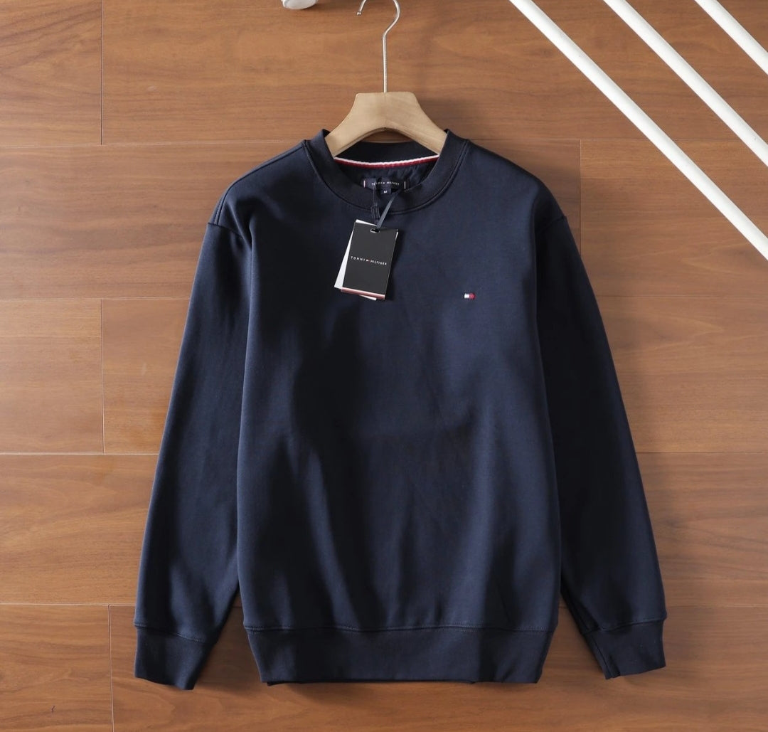 Tommy Sudadera Logo Central Estilo Luxury Street