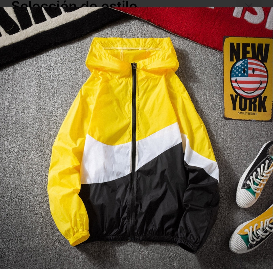97Cortavientos Urbano Premium de Diseño Tricolor