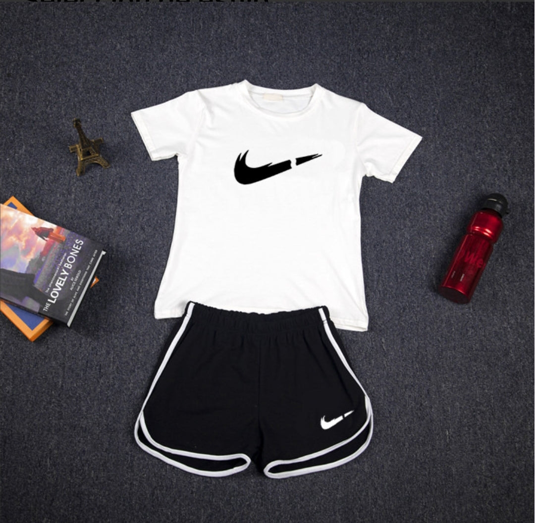 112Conjunto Deportivo Casual Mujer| Camiseta + Pantalón Corto