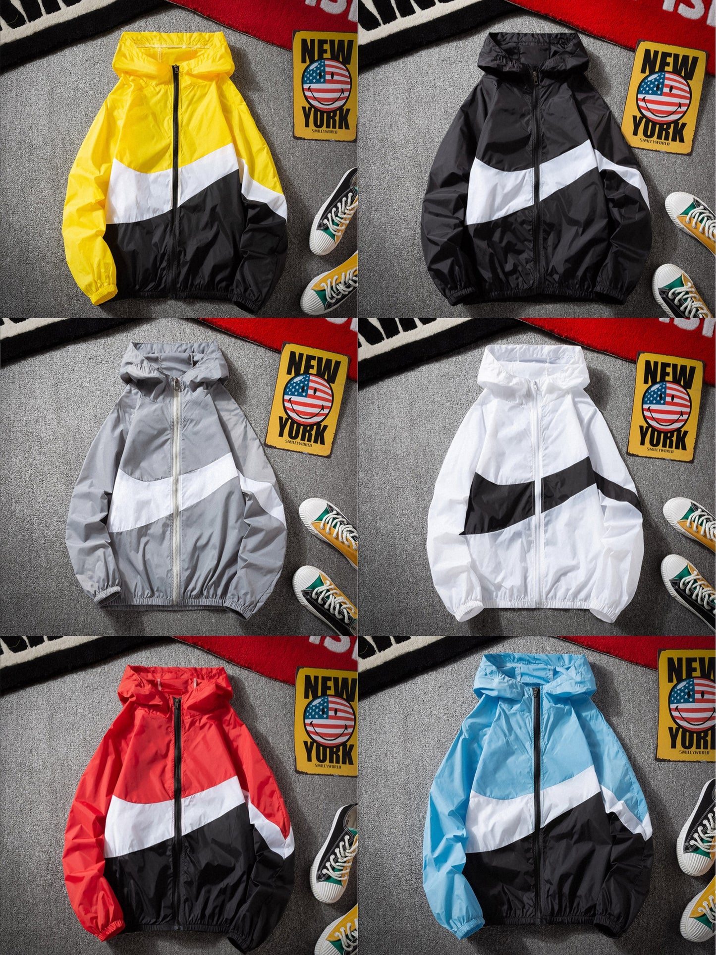 97Cortavientos Urbano Premium de Diseño Tricolor