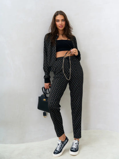 147Chándal Premium de Mujer Negro | Elegancia Urbana y Estilo Alta Gama