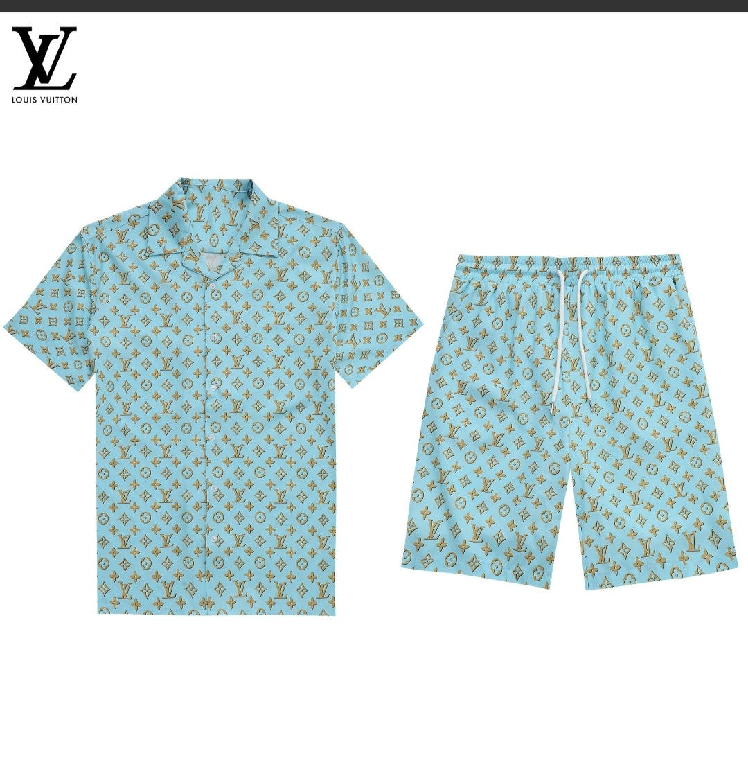 LV Conjunto Camiseta y Short Relieve Monograma Premium