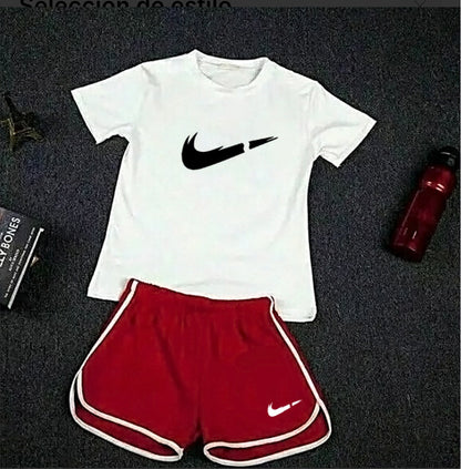 112Conjunto Deportivo Casual Mujer| Camiseta + Pantalón Corto