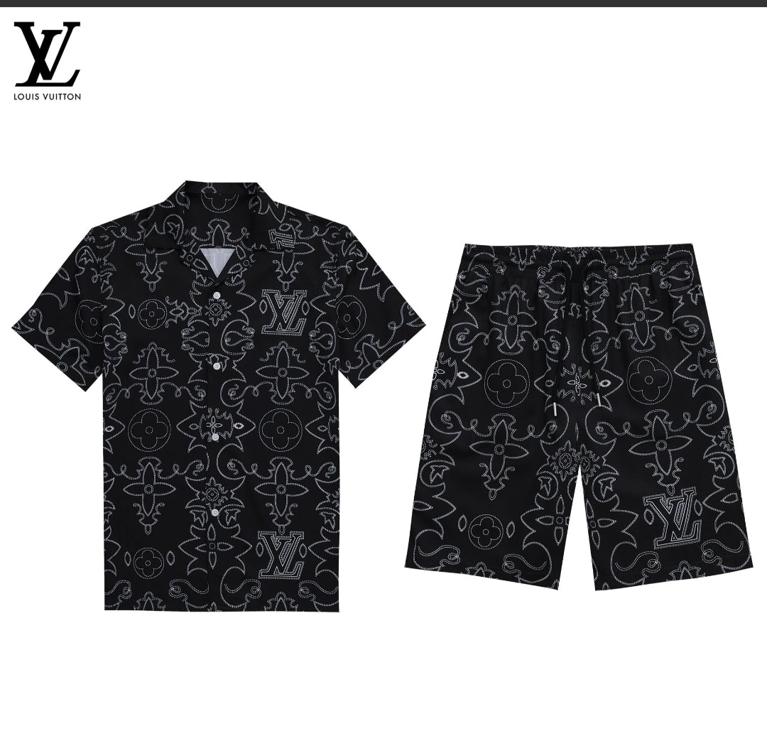 LV Conjunto Camiseta y Short Relieve Monograma Premium