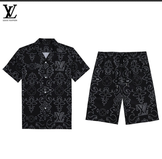 LV Conjunto Camiseta y Short Relieve Monograma Premium