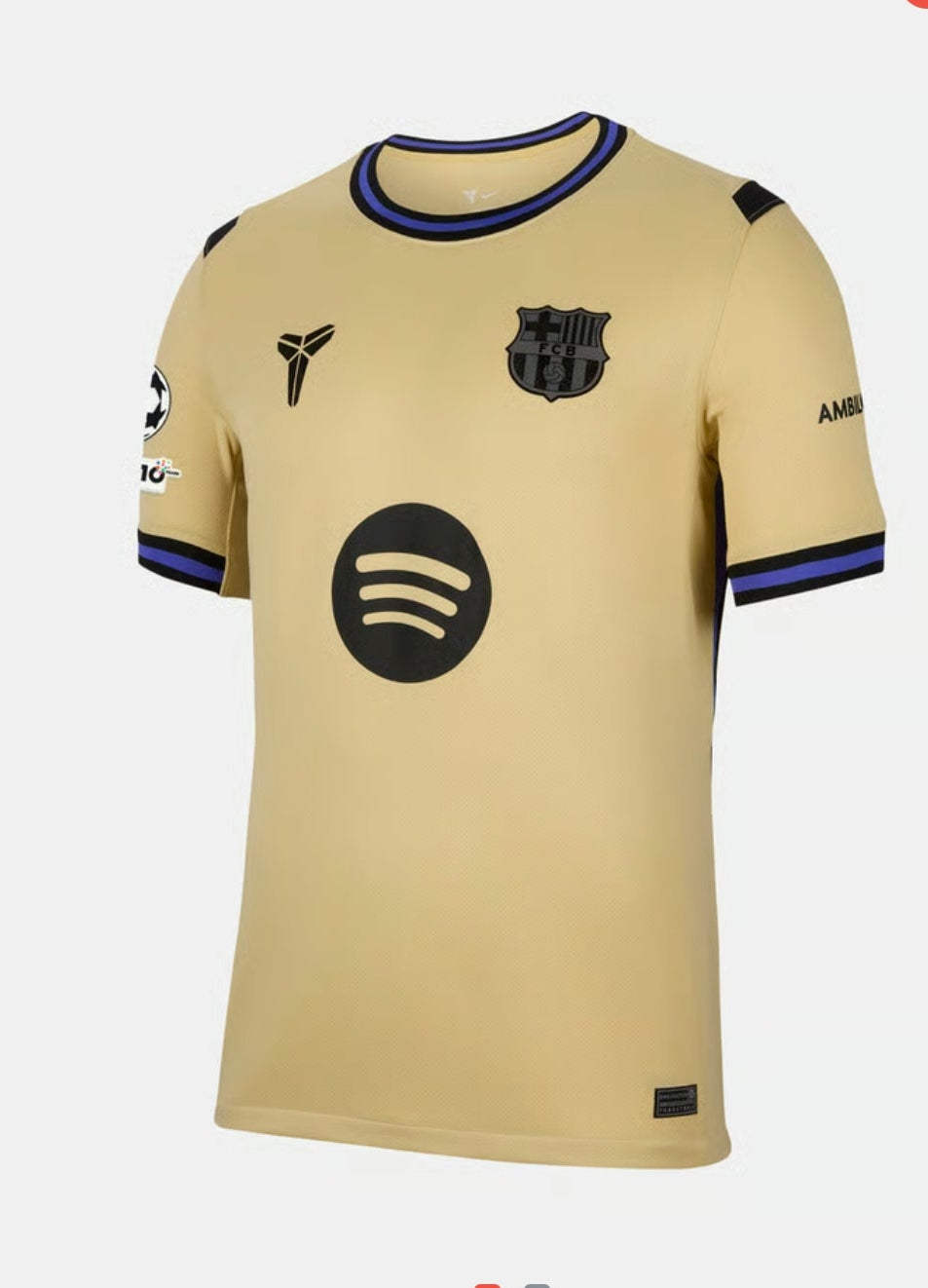 157Camiseta FC Barcelona Dorada (Visitante)