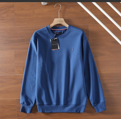 Tommy Sudadera Logo Central Estilo Luxury Street