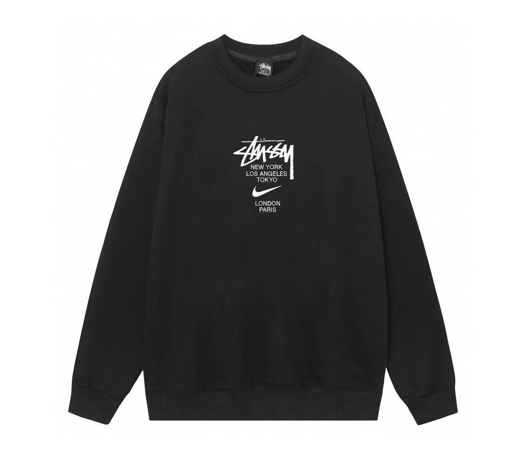 Sudadera Logo Tipográfico Frontal Estilo Streetwear