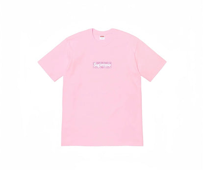 Camiseta Roja Box Logo Estilo Streetwear
