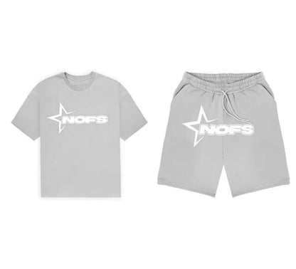 Conjunto Camiseta y Short Logo Estrella Estilo Urbano