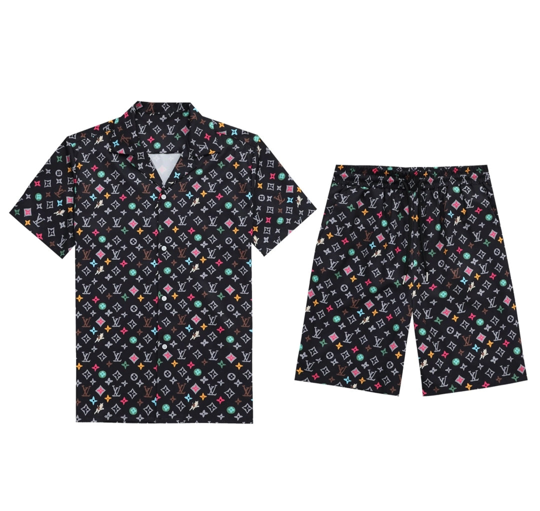 LV Conjunto Camiseta y Short Relieve Monograma Premium