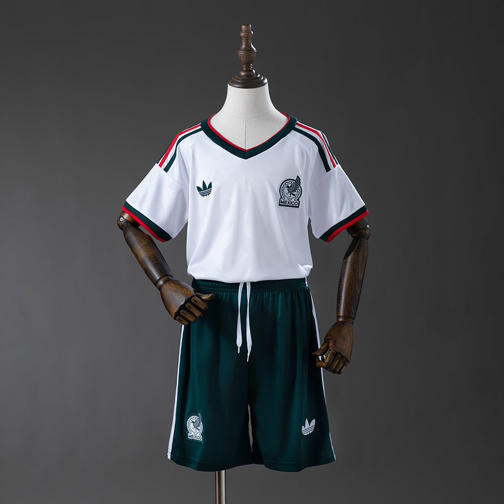 Conjunto México Segunda Equipación Infantil – Blanco y Verde