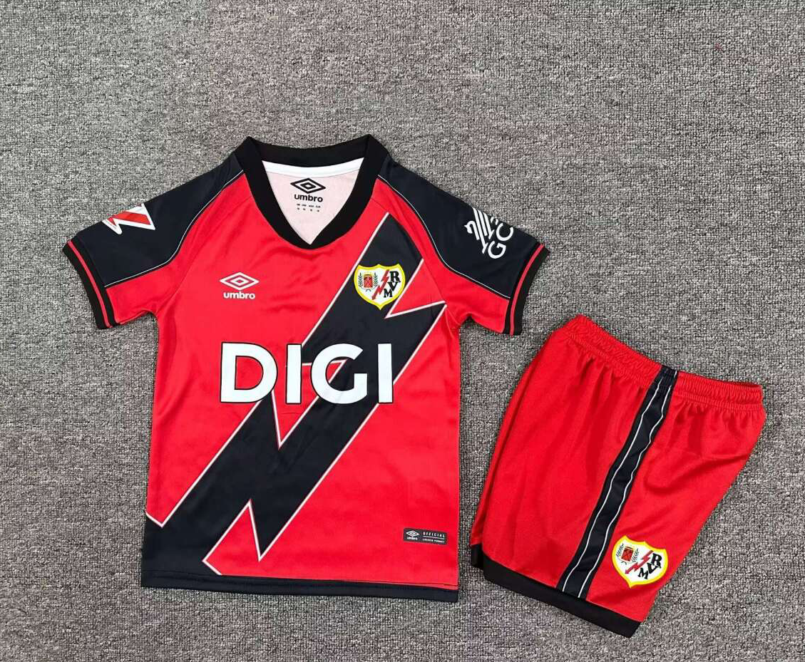 Segunda Equipación Rayo Vallecano para Niños – Camiseta y Pantalón Oficial